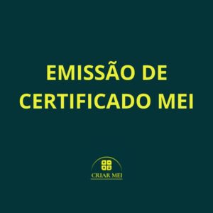 EMISSÃO DE CERTIFICADO MEI